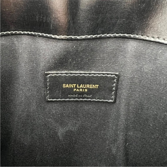 Black YSL large uptown pouch clutch bag - Picture 5 of 8